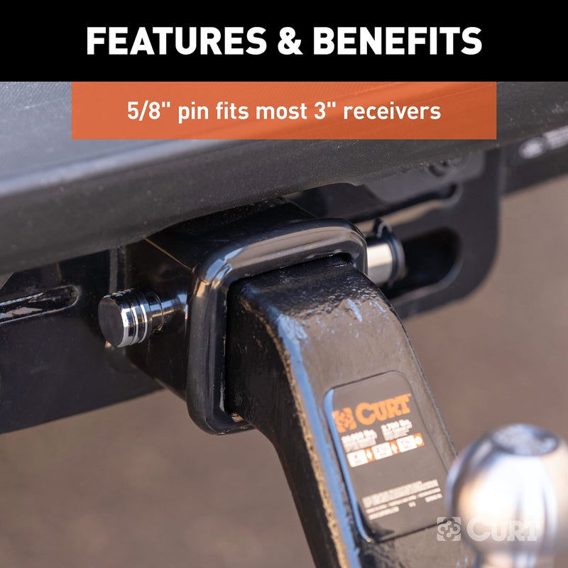 CURT 23025 Trailer Hitch Lock, 5/8-Inch Pin Diameter, Fits 3-Inch Receiver - Image 4